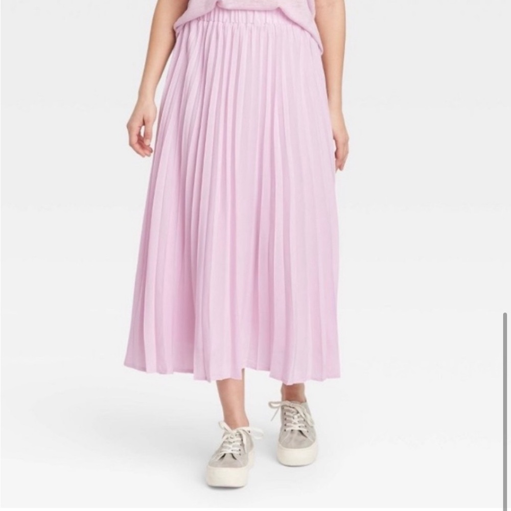 Target a new day lilac pleated midi skirt like new